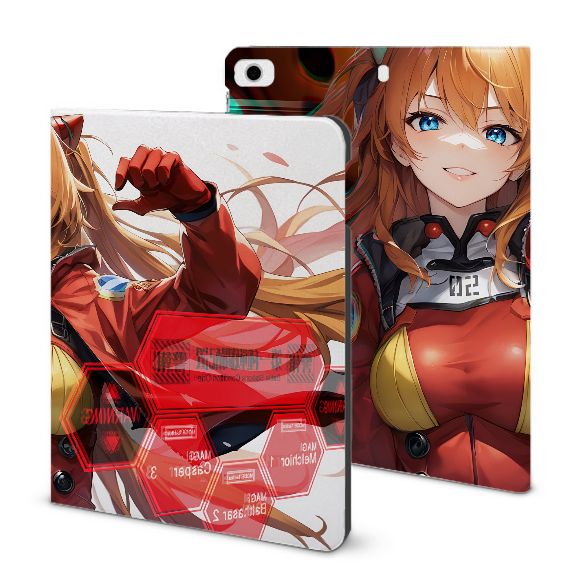 （画像用） EVA 新世紀エヴァンゲリオン IPad ケース ブック型 PUレザー TPU 耐衝撃 軽量 薄型 ペン収納なし 全面保護 IPad 各モデル対応
